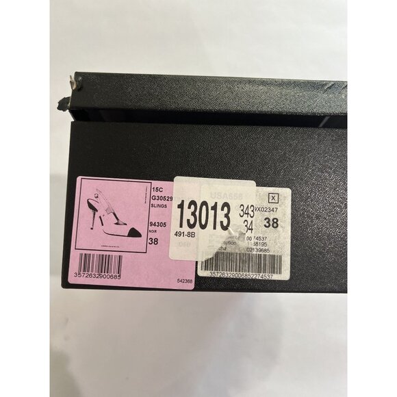 Chanel Slingback Pearl Heels in Black - Picture 3 of 8